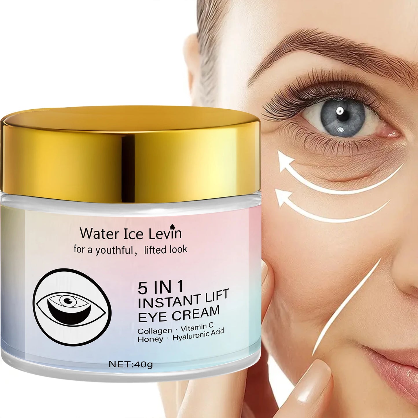 5-in-1 Eye Cream with Collagen & Vitamin C - Instant Brightening Effect - Deeply Hydrating - For a Radiant Look