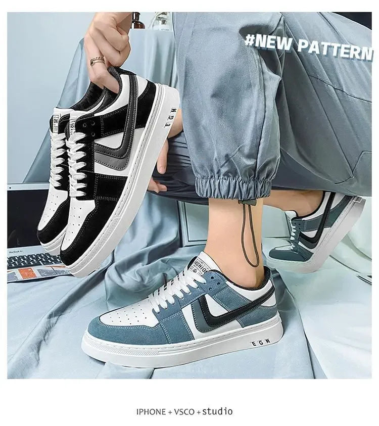 2025 Spring New Men's Sneakers Fashion Casual Board Shoes for Men's Lace Up Versatile Trendy Man's Sports Shoes Flat Bottom