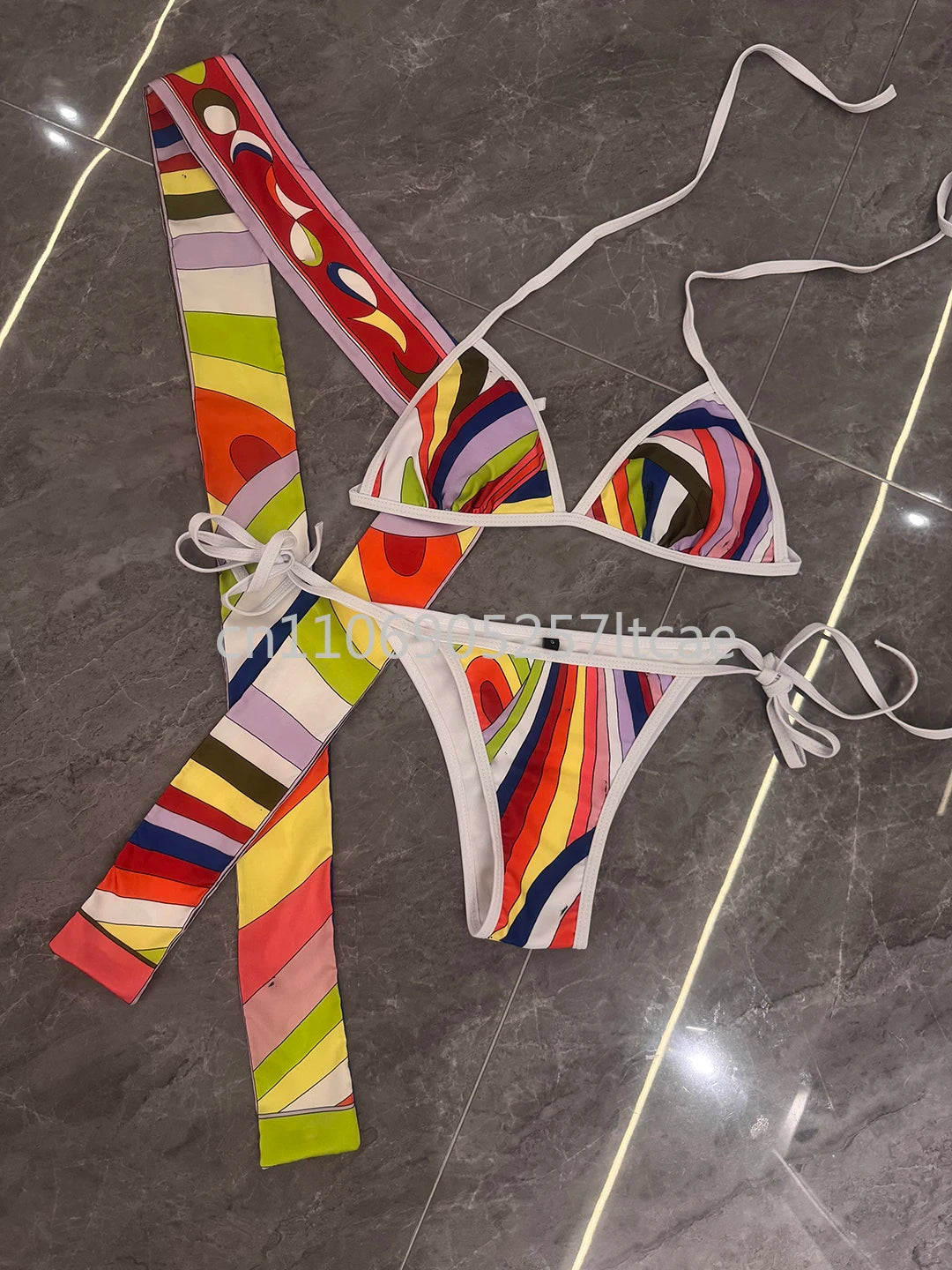 Luxury Design Women's Scarf Bikini Sets Letter Signature Logo Designer Brand Lady Headband Swimsuits