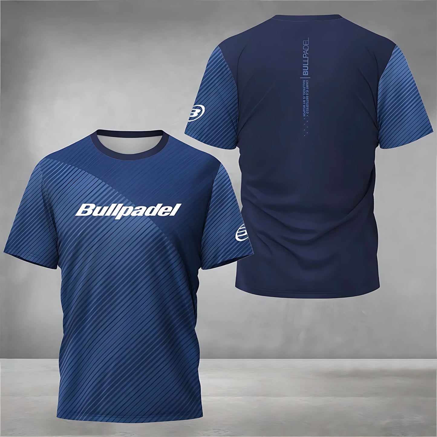 2025 Summer New Men's T-shirt Casual sporty breathable lightweight 3D printed outdoor tennis sport T-shirt