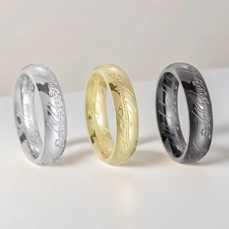Stainless steel Language Rings for Unisex Fashion Accessories Jewelry