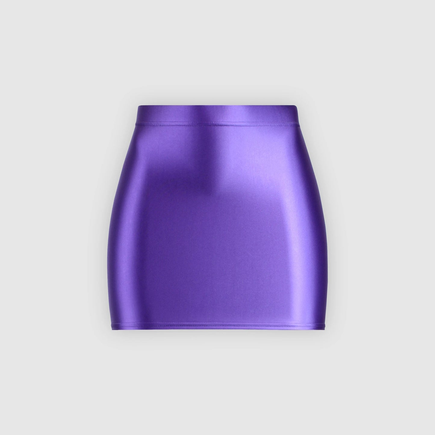 MJINM Women's Shiny Satin Glossy Skirts Hip Wrap One Step Skirts Smooth Bodycon Elastic Waist Half-body Causal Mini Short Skirts