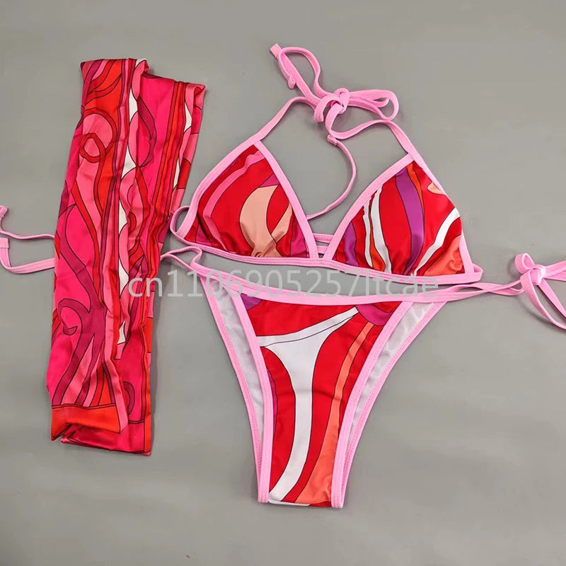 Luxury Design Women's Scarf Bikini Sets Letter Signature Logo Designer Brand Lady Headband Swimsuits