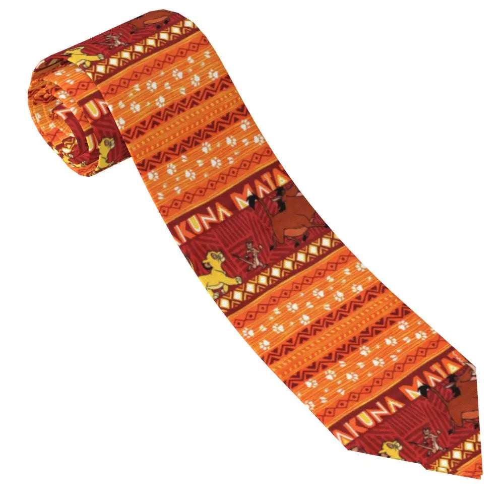 Custom The Lion King Hakuna Matata Necktie Mens Mens Suit Tie For Thanksgiving Day