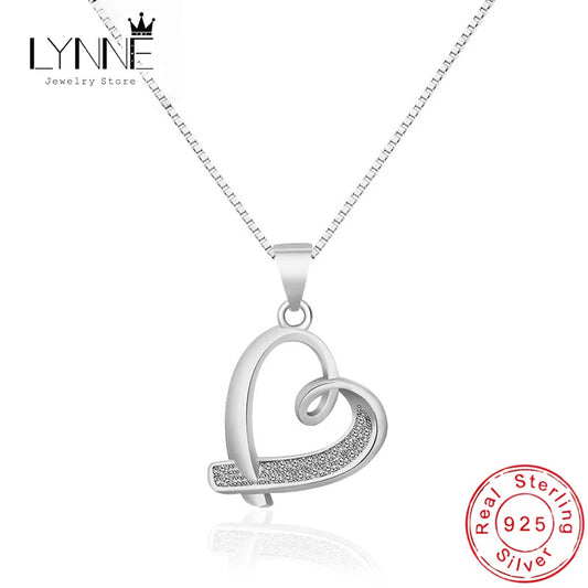 New Fashion Heart Rhinestone Pendant Neckalces Women 925 Sterling Silver Jewelry Silk Ribbon Love Rose Gold Zircon Choker Chain