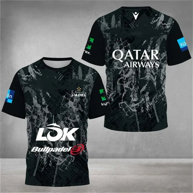 Fashion new Men's Quick Dry Tennis T-Shirt Summer Loose Padel Clothing Outdoor Badminton Running T-Shirts Sport Short Sleeve top