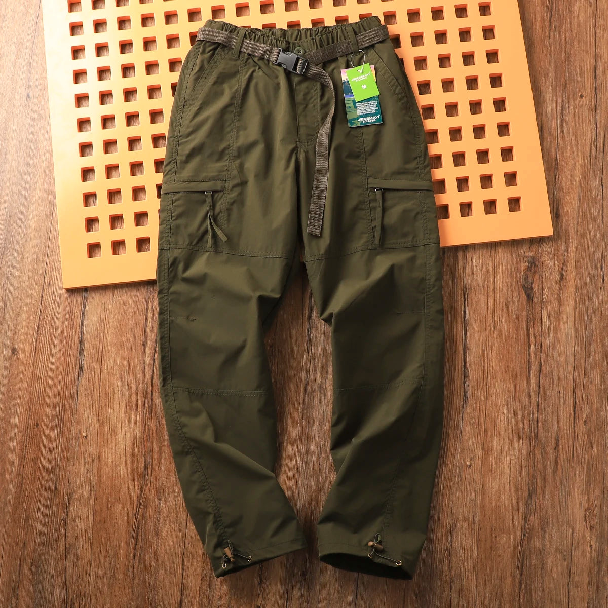 Outdoor Men's Windproof Waterproof Hiking Sports Loose Straight Multibag Workwear Casual Long Trousers Faionable Urban Sle