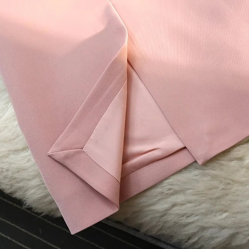 High Waist Suit Sle  Skirt Korean Spring Autumn New Wrap around a Line Skirt for Women Casual Loose Fit a pe