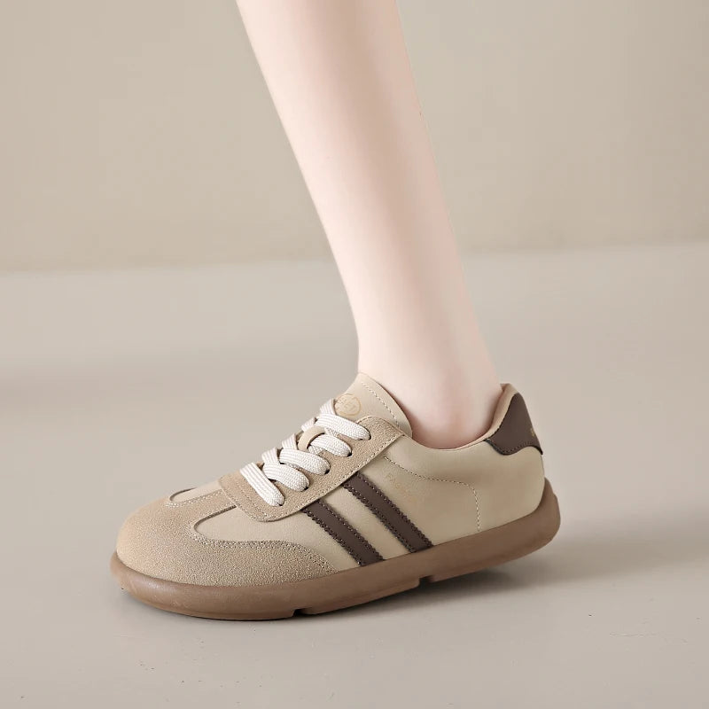 2025 New Autumn/Winter Women's Shoes Comfortable Casual Shoes College Style Wide Toe Soft Flat Shoes Outdoor Casual Sports Shoes