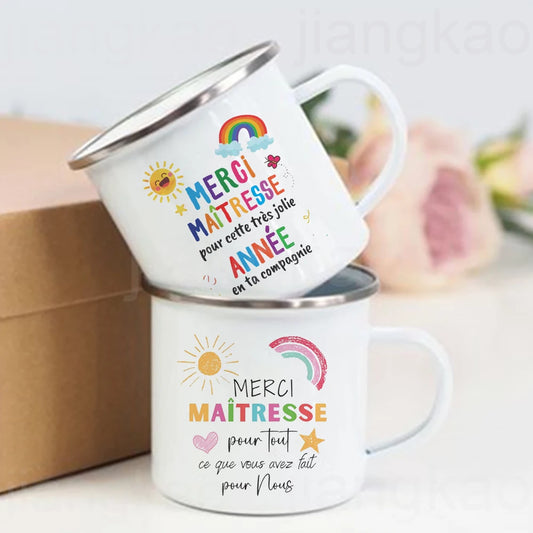 Thank You Teacher for This Wonderful Year Spent with You Print Mug Coffee Cup Drinks Camping Mugs Teacher's Day Gift for Teacher