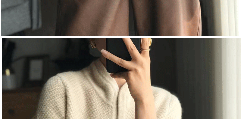 Autumn Winter New Thickened 100% Cashmere Wool Cardigan Women Stand Neck Sweater Sweater Loose Knit Base Wool Sweater Jacket