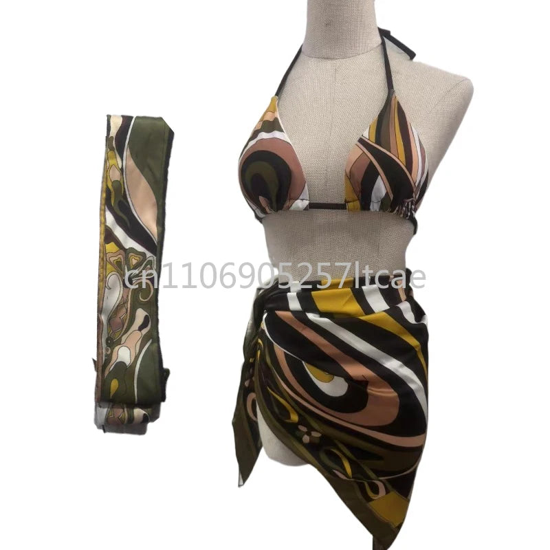 Luxury Design Women's Scarf Bikini Sets Letter Signature Logo Designer Brand Lady Headband Swimsuits