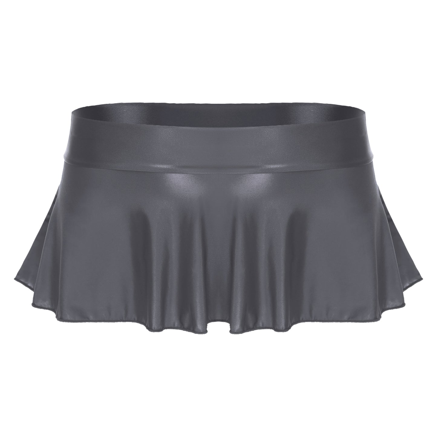 Skirts for Women Korean Fashion Mini Skirts Solid Color Sexy Miniskirt Clubwear Glossy Ruffled Short Rave Mini Skirt Y2k Clothes