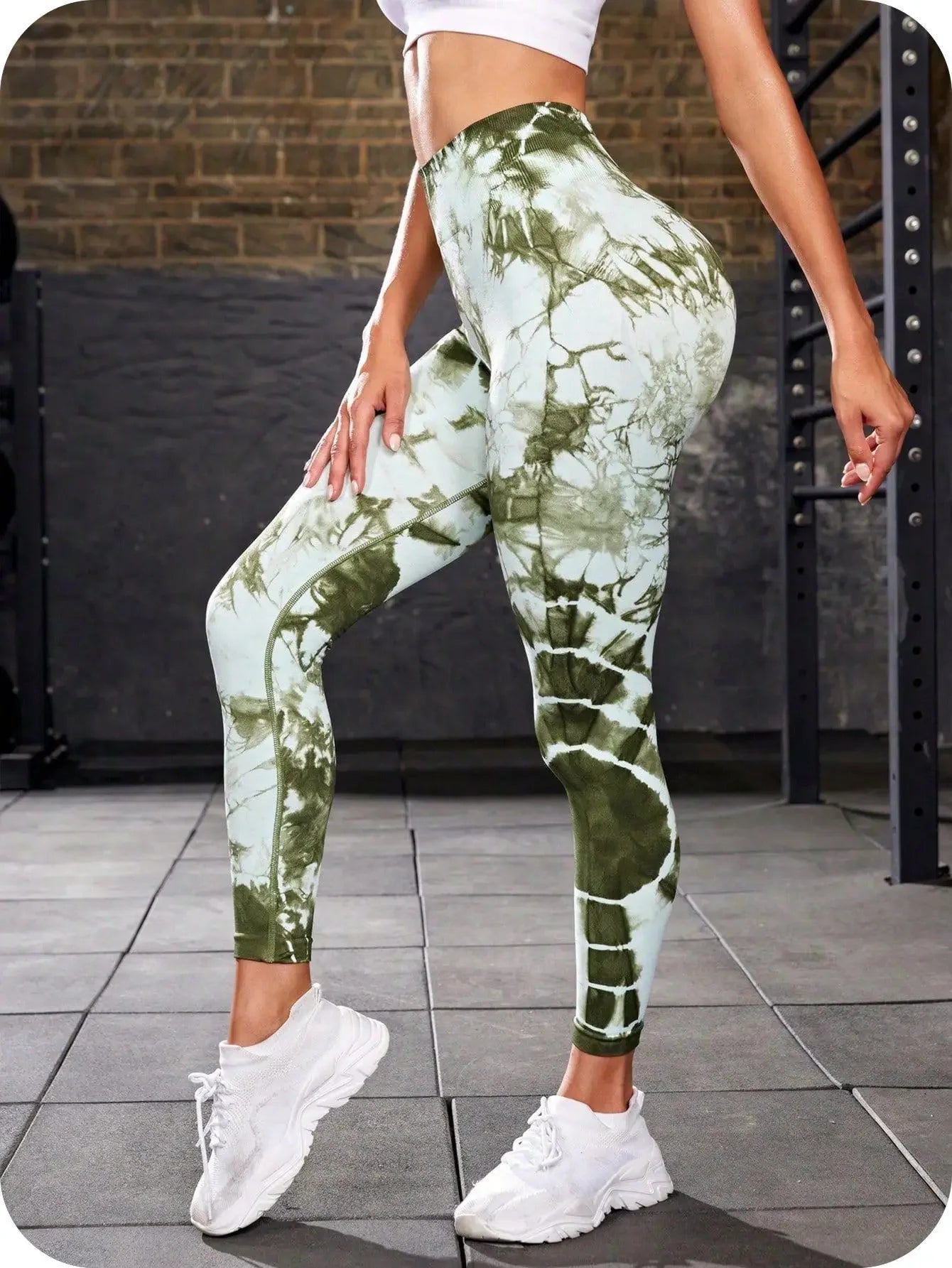 Tie Dye Yoga Pants High Waist Peach Hip Fitness Pants Running Outdoor Sports women's High Lift High Elastic Leggings Daily Wear