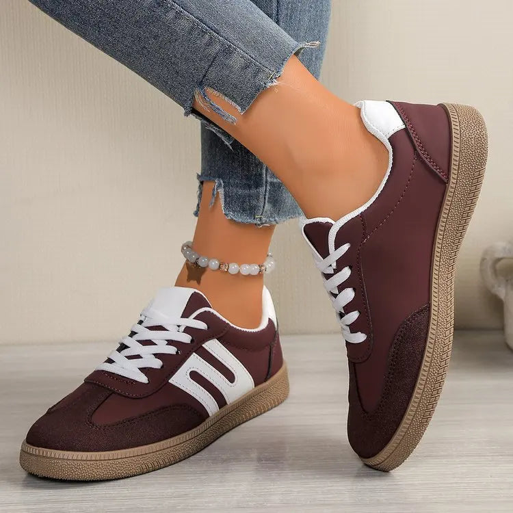 Shoes Woman 2025 Trend Casual Sneakers Comfortable Lace Up Flats Tennis Shoe Breathable Walking Jogging Shoe Zapatillas De Mujer