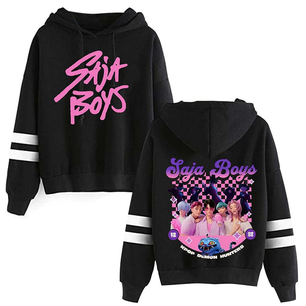 Anime Kpop Demon Hunter Saja Boys Hoodie Anime Sweatshirt Harajuku Pullover Tops Streetwear Fans Gift