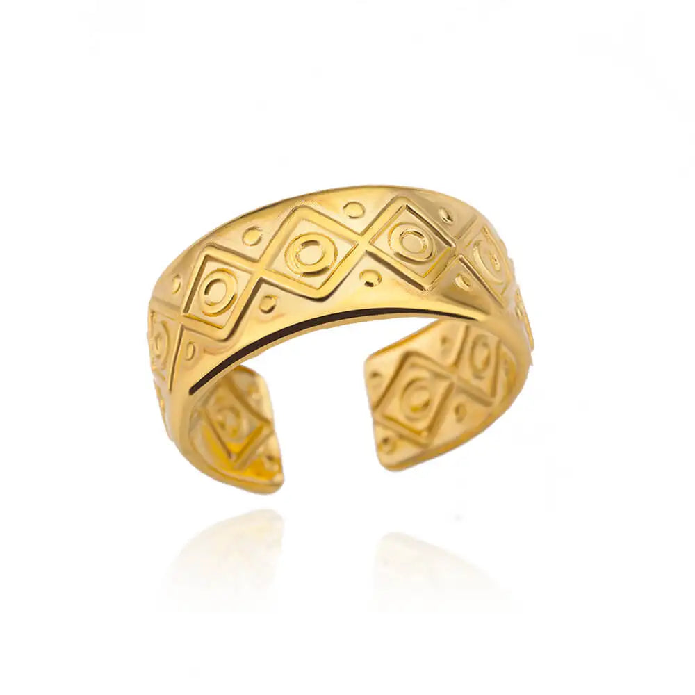 Stainless Steel Twist Chain Adjustable Rings for Women Men Simple Geometric Leave Flower Open Ring Jewelry Female Holiday Gifts