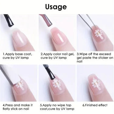 3pcs Autumn Nail Art Stickers Decal Golden Pumpkin Ghost Spider 3D Adhesive Slider for Halloween Thanksgiving Day Manicure Decor