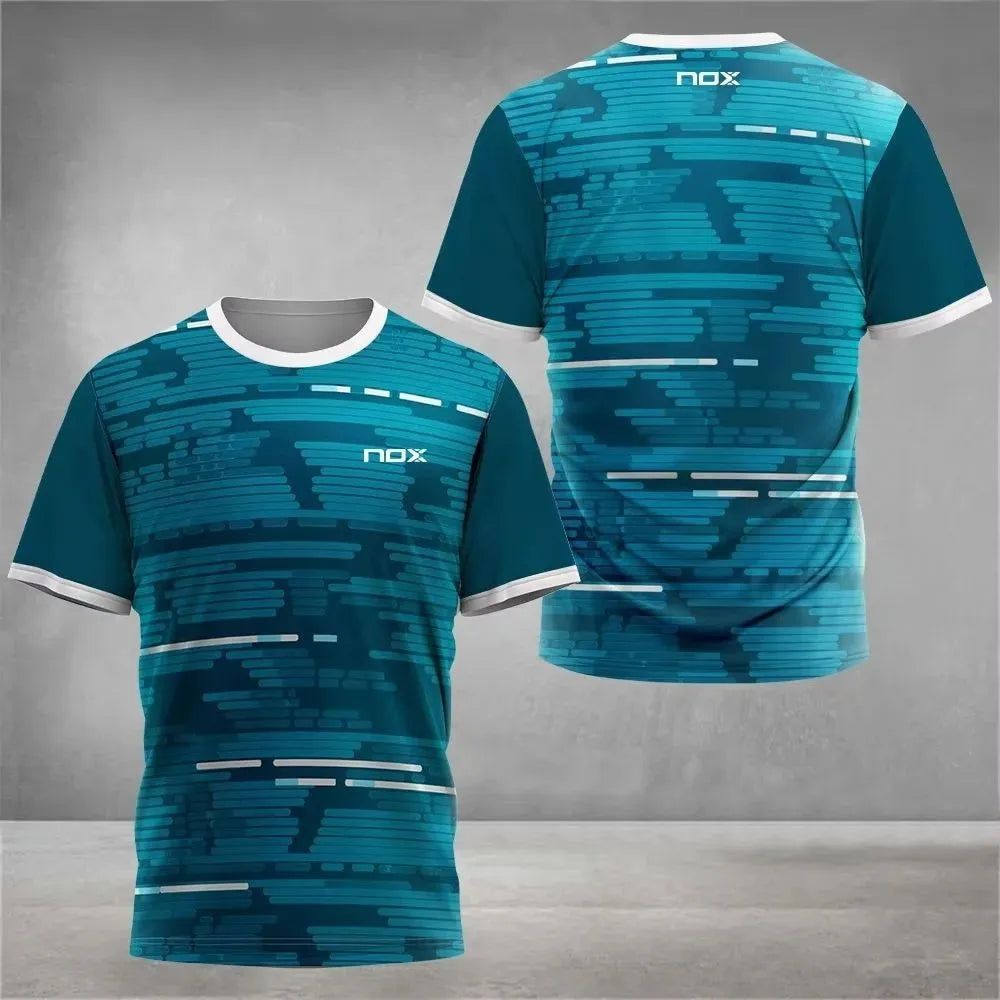 New Summer Men's Polyester Fiber Casual Fashion Breathable T-shirt Letter Printed Pattern Suitable for Outdoor Wearing