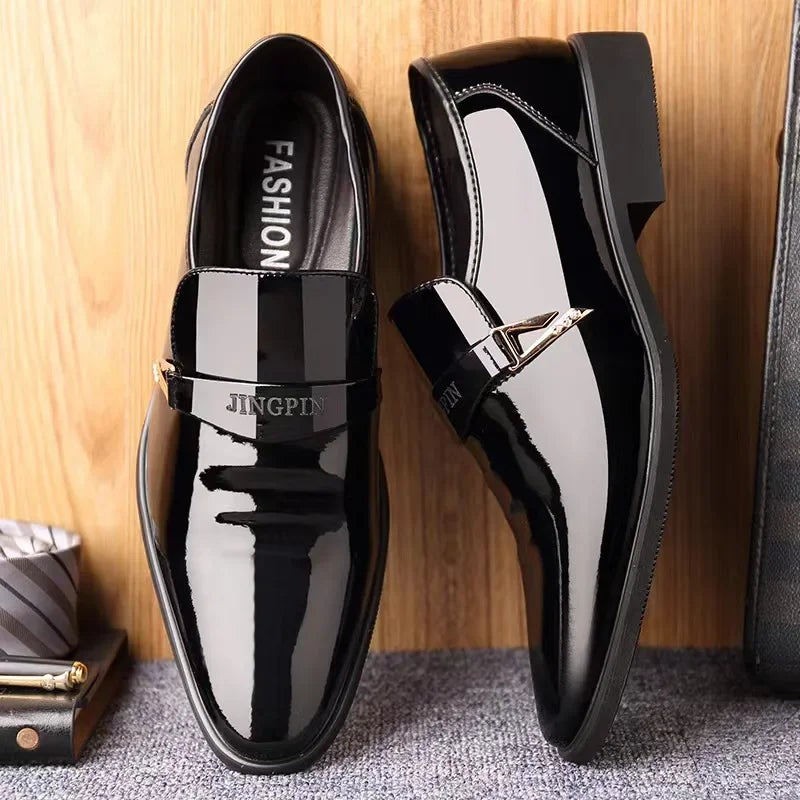 Business Leather Shoes for Men British Style Men's Office Dress Shoes Comfortable Slip-on Male Loafers Hot Daily Casual Shoes