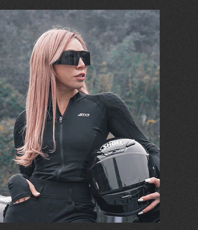 Women Motorcycle Soft Armor Full Body Summer Motorbike Skiing Protective Jacket Lady Motocross Racing Undershirt CE Approved