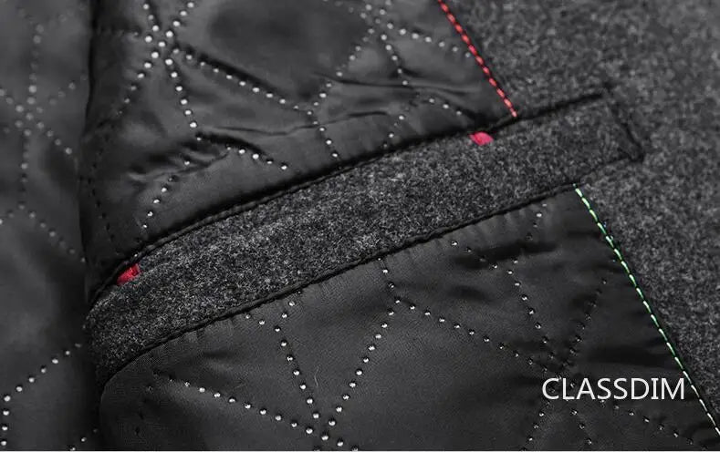 Men Long Trench Coats Cashmere Winter Jackets Wool Blends New Autumn Winter Coats Male Business Casual Trench Coats Size 4XL