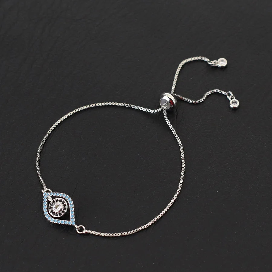 Fashion Gold Silver Color Women Chain Bracelet Adjustable Link Braclet Evil Eyes Butterfly Flower Cross Cuckold Braslet Joias