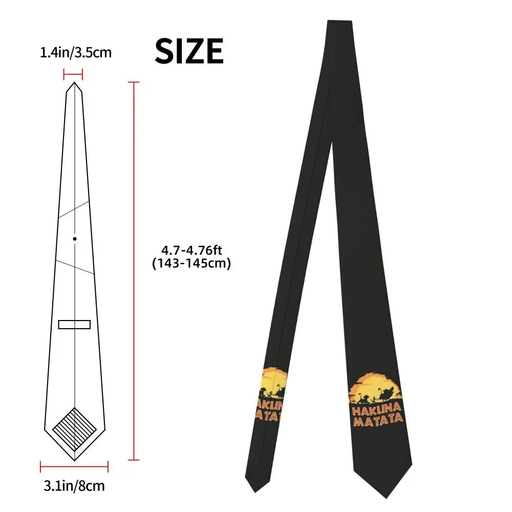 Custom The Lion King Hakuna Matata Necktie Mens Mens Suit Tie For Thanksgiving Day