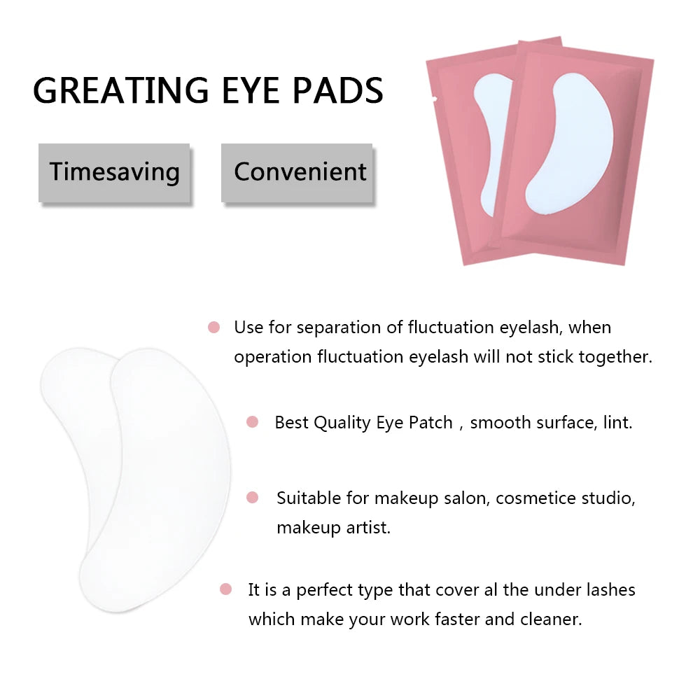 500 Pairs Wholesale Eyelash Extension Supplies Paper Patches Grafted Eye Stickers Under Eye Pads Eye Tips Sticker Lash Eyepatch
