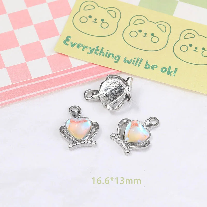 Wholesale Y2K Silver Charms for Jewelry Making Accessories DIY Pendant Necklace Bracelet Earring Women Girl Luxury Female Gift