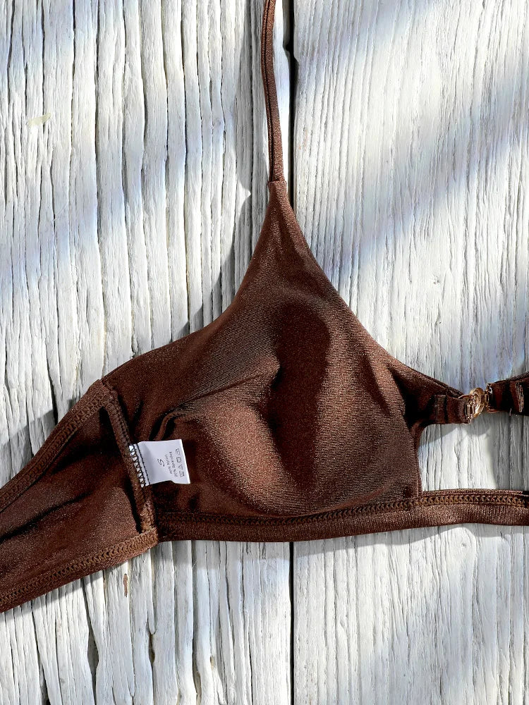 Miyouj Bandage Swimwear Summer Swimsuit High Cut Bikini Set Solid Sexy 2-Piece Suit New Bathsuit Hollow Out Thongs Beachwear