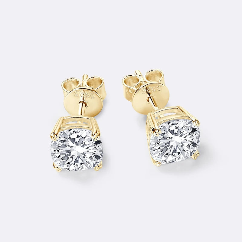 100% 925 Silver Stud Earrings 3.0ctw. Cushion Cut Moissanite Square Earrings for Men & Women Certified Jewelry 6.5x6.5mm 1.5CT