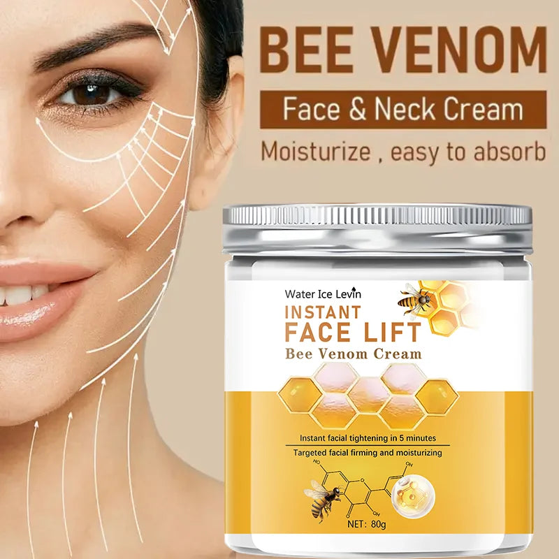 The Pestless Bee Venom Instant Facial Lifting Cream, Moisturizing, Vitamin B3, Hydrating Acid and Honey, Suitable for All Skin Types, Firming, Lifting and Smoothing Skin