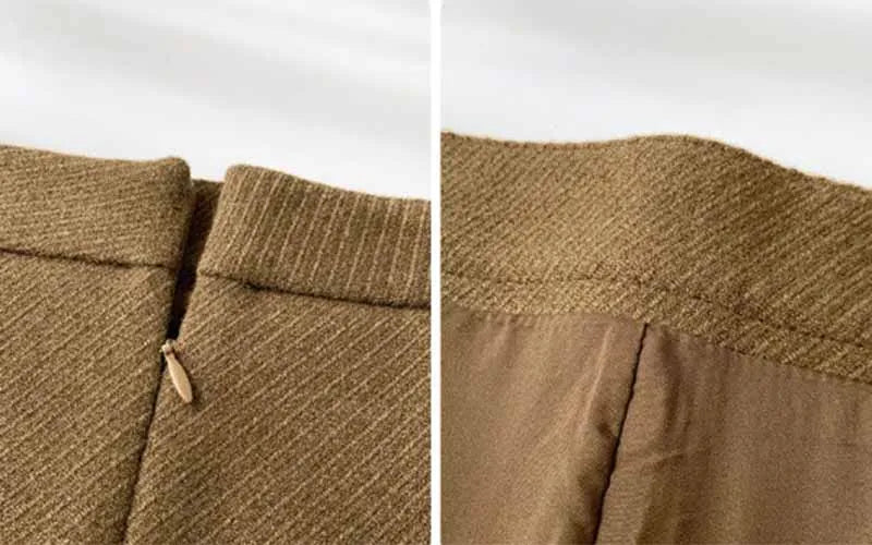 Womens Woolen Short Skirts Autumn Winter Versatile Simple Slimming A-Line Skirt Woman Elegant High Waist Bodycon Mini Skirts