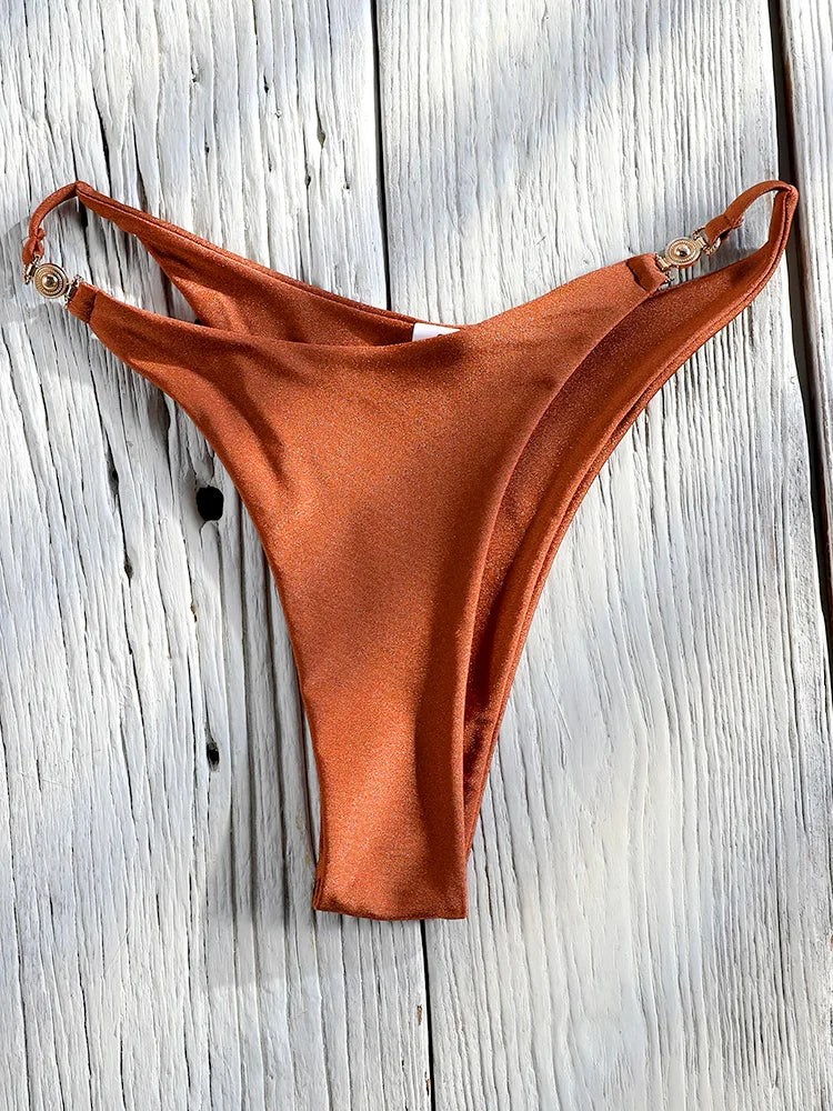 Miyouj Bandage Swimwear Summer Swimsuit High Cut Bikini Set Solid Sexy 2-Piece Suit New Bathsuit Hollow Out Thongs Beachwear