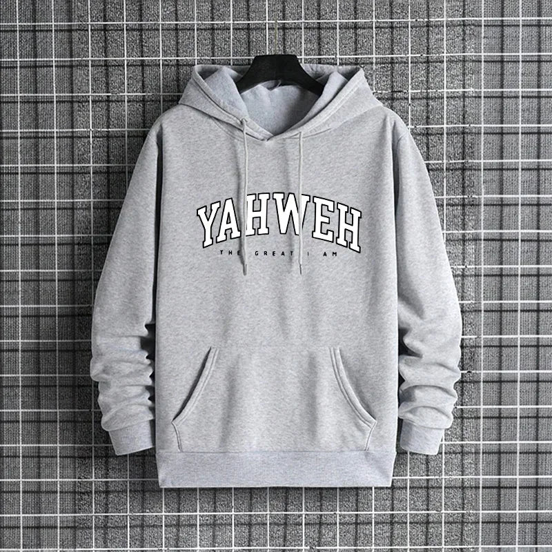 Street Style Mens YAHWEH Hoodies 2025 Urban Fashion Trendy Hooded Sweatshirt Male Hip Hop Casual Wear Autumn Winter Cool Hoody