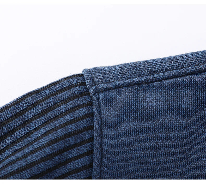 Men's Long Sve Fce Lined Knitted irt Busin Casual Sle Winter Warm Top Fake Two-Piece Design Comfortable Fit