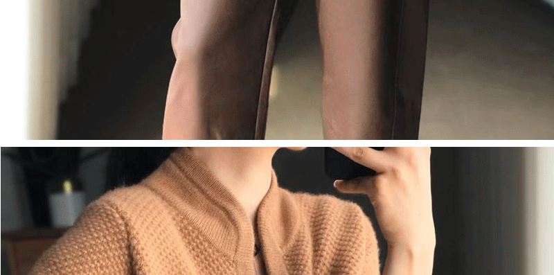 Autumn Winter New Thickened 100% Cashmere Wool Cardigan Women Stand Neck Sweater Sweater Loose Knit Base Wool Sweater Jacket