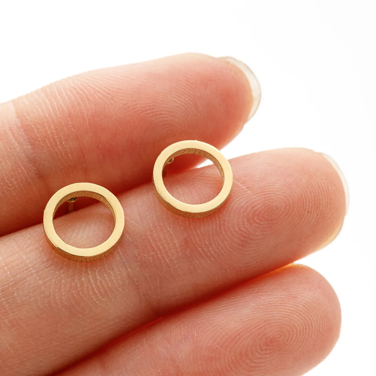 Vintage Simple Star Moon Circle Geometry Stainless Steel Stud Earrings for Women Trendy Earing Piercing Jewelry Gift