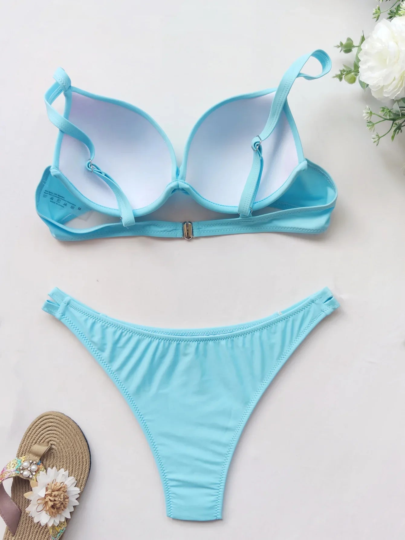 Sexy Push Up Bikinis Sets Two Pieces Solid Thong Swimsuit Bikini Swimsuit Swimwear Biquini Conjunto De Bikini Tankini Biquini