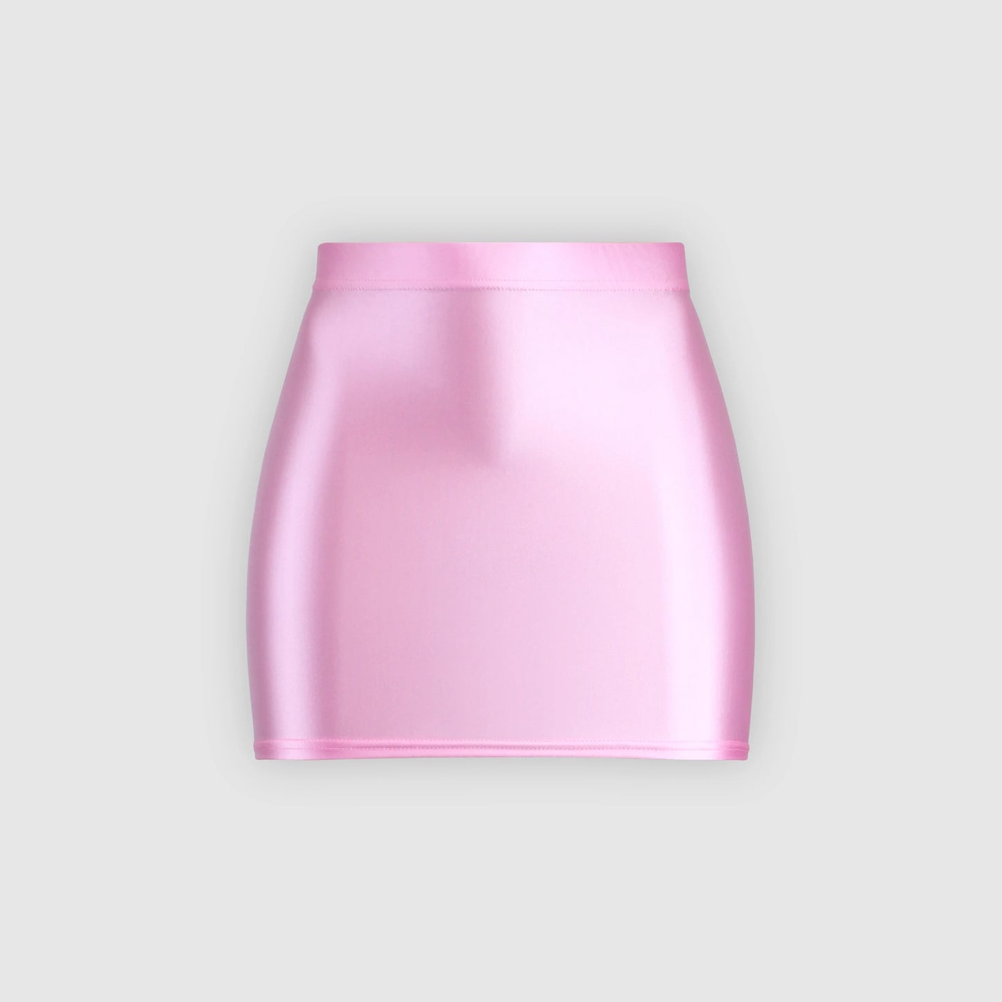 MJINM Women's Shiny Satin Glossy Skirts Hip Wrap One Step Skirts Smooth Bodycon Elastic Waist Half-body Causal Mini Short Skirts