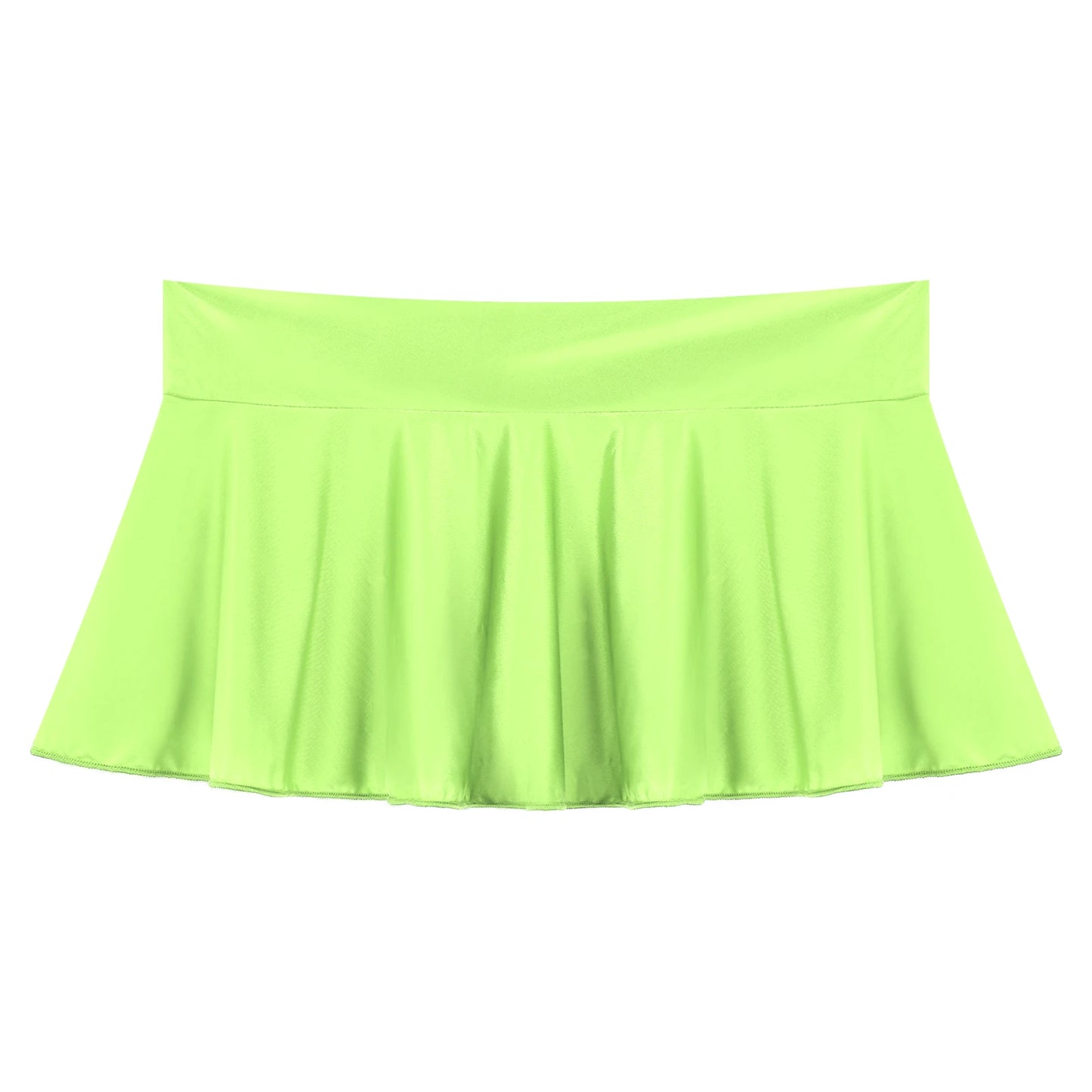 Skirts for Women Korean Fashion Mini Skirts Solid Color Sexy Miniskirt Clubwear Glossy Ruffled Short Rave Mini Skirt Y2k Clothes