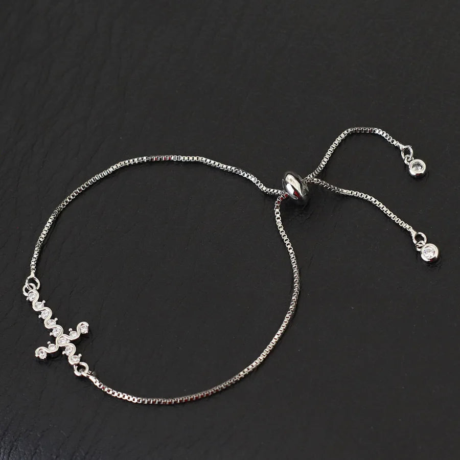 Fashion Gold Silver Color Women Chain Bracelet Adjustable Link Braclet Evil Eyes Butterfly Flower Cross Cuckold Braslet Joias