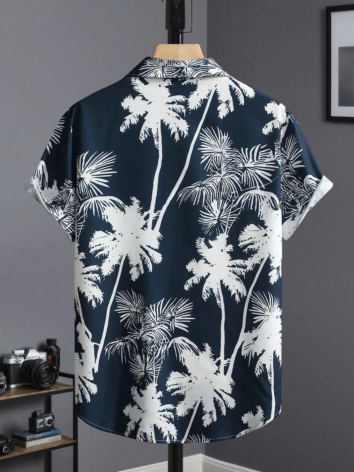 Hawaiian Shirt Man Print Casual Thin Beach Slim Fashion Shirt High Quality Luxury Black Social Vintage Funny Oversized Clothes