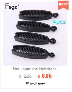 Brand French Banana Hair Clip Black Plastic Ponytail Holder Hair Pin for Lady Hairdress Beauty Tool Simple Hair Clips 2020