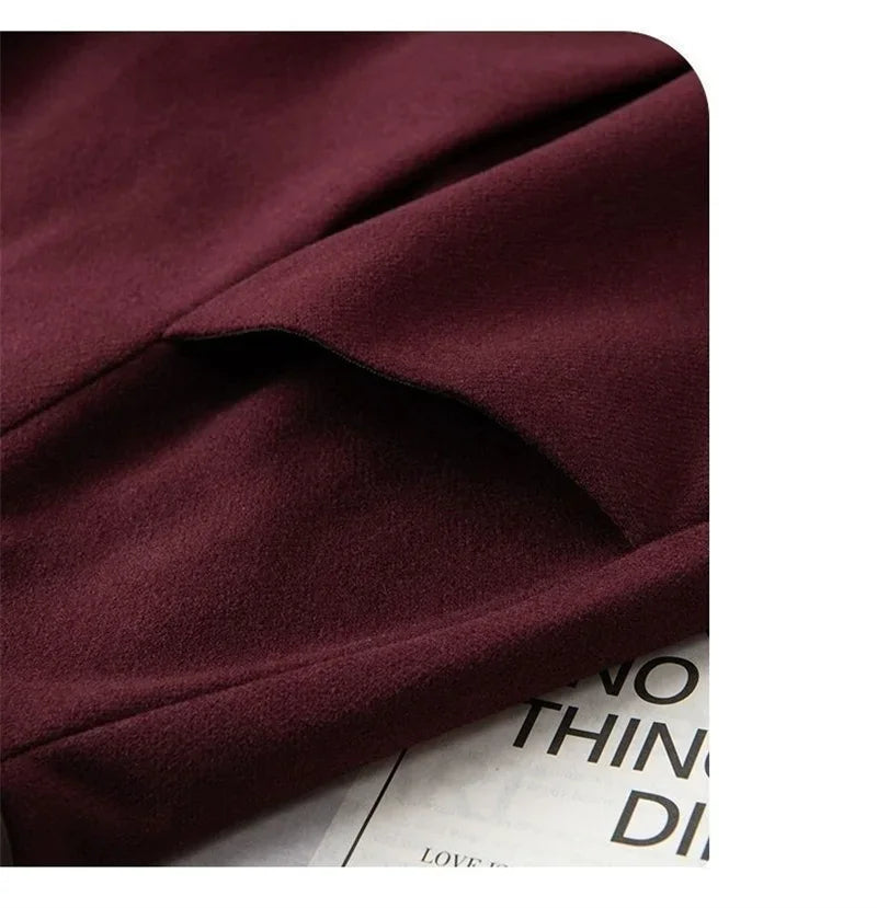 New Spring Autumn Fashion Skirt Women Elegant High Waist Solid Color A-line Casual Midi Skirts Office Lady Women's Clothing