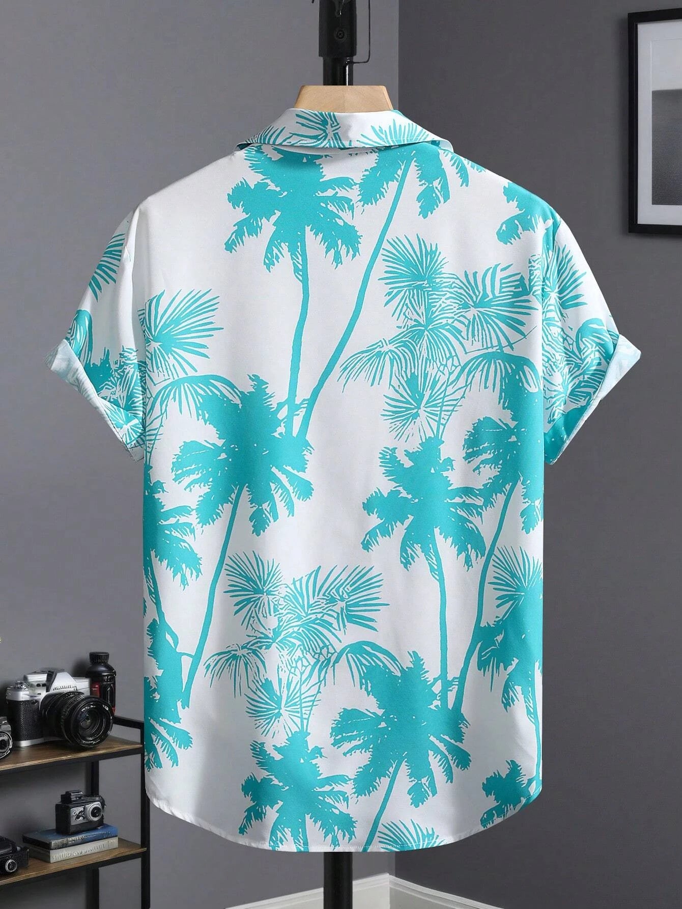 Hawaiian Shirt Man Print Casual Thin Beach Slim Fashion Shirt High Quality Luxury Black Social Vintage Funny Oversized Clothes