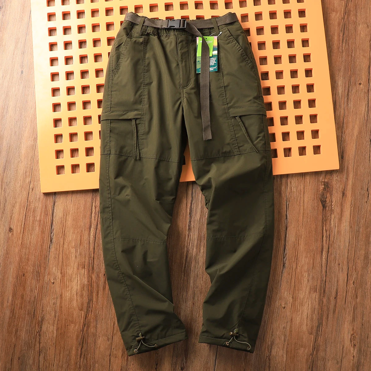 Outdoor Men's Windproof Waterproof Hiking Sports Loose Straight Multibag Workwear Casual Long Trousers Faionable Urban Sle