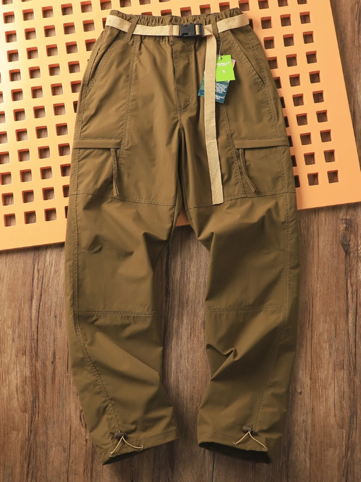 Outdoor Men's Windproof Waterproof Hiking Sports Loose Straight Multibag Workwear Casual Long Trousers Faionable Urban Sle