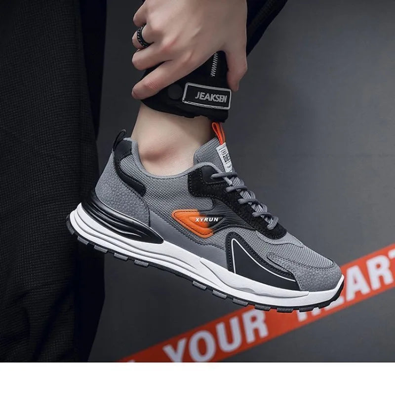 Fashion Men's Shoes Mesh Breathable Casual Sneakers Lace Up Comfort Running Shoes for Men Luxury Tennis Shoes Zapatillas Hombre